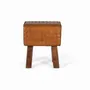 Stools - Stool covered in natural leather and solid mango wood legs - GINER Y COLOMER
