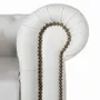 Armchairs - Single-seater Chester armchair covered in natural leather with white finish - GINER Y COLOMER