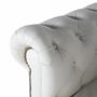 Armchairs - Single-seater Chester armchair covered in natural leather with white finish - GINER Y COLOMER