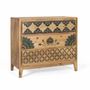 Chests of drawers - Solid mango wood chest of drawers with hand painted details - GINER Y COLOMER