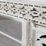 Meubles TV - Meuble TV en bois manguier blanc vieilli - GINER Y COLOMER