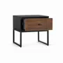 Night tables - Bedside table in rosewood and mango wood with metal - GINER Y COLOMER