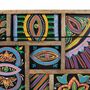 Storage boxes - Hand-painted multi-colored mango wood chest - GINER Y COLOMER