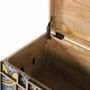 Storage boxes - Hand-painted multi-colored mango wood chest - GINER Y COLOMER