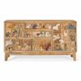Chests of drawers - Hand-carved 5-drawer chest of drawers in mango wood - GINER Y COLOMER