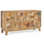 Chests of drawers - Hand-carved 5-drawer chest of drawers in mango wood - GINER Y COLOMER