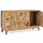 Chests of drawers - Hand-carved 5-drawer chest of drawers in mango wood - GINER Y COLOMER