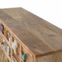 Chests of drawers - Hand-carved 5-drawer chest of drawers in mango wood - GINER Y COLOMER