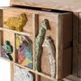 Chests of drawers - Hand-carved 5-drawer chest of drawers in mango wood - GINER Y COLOMER
