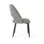 Chaises - Lot de 4 chaises en tissu gris et métal - GINER Y COLOMER