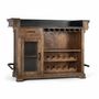 Buffets - Meuble bar marron en manguier, granit et métal 150cm - GINER Y COLOMER