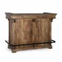 Buffets - Meuble bar marron en manguier, granit et métal 150cm - GINER Y COLOMER