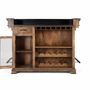 Buffets - Meuble bar marron en manguier, granit et métal 150cm - GINER Y COLOMER
