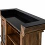 Buffets - Meuble bar marron en manguier, granit et métal 150cm - GINER Y COLOMER