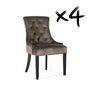 Chairs - Set of 4 chairs covered in velvet-finish polyester - GINER Y COLOMER
