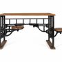Dining Tables - Mango wood dining table and iron legs 130cm - GINER Y COLOMER