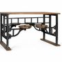 Dining Tables - Mango wood dining table and iron legs 130cm - GINER Y COLOMER