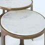 Coffee tables - Set of 3 metal and marble tables - GINER Y COLOMER