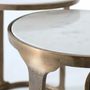 Coffee tables - Set of 3 metal and marble tables - GINER Y COLOMER
