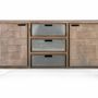 Buffets - Buffet fait à la main en bois d'acacia et métal 160cm - GINER Y COLOMER