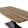 Dining Tables - Mango wood dining table and metal legs 200cm - GINER Y COLOMER