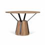 Dining Tables - Round dining table in mango wood and metal diameter 116cm - GINER Y COLOMER