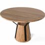 Dining Tables - Round dining table in mango wood and metal diameter 116cm - GINER Y COLOMER