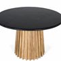 Dining Tables - Round dining table in mango wood and marble diameter 120cm - GINER Y COLOMER