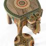 Sculptures, statuettes and miniatures - Set of 2 hand-carved and painted mango wood figurines - GINER Y COLOMER