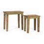 Tables basses - Lot de 2 tables gigognes en bois de manguier peint à la main - GINER Y COLOMER