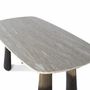 Tables Salle à Manger - Table à manger avec plateau ovale en marbre 180 cm - GINER Y COLOMER