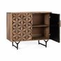 Sideboards - Hand-carved two-door sideboard in mango wood - GINER Y COLOMER