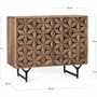 Sideboards - Hand-carved two-door sideboard in mango wood - GINER Y COLOMER