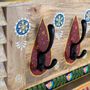 Other wall decoration - Hand painted mango wood wall coat rack - GINER Y COLOMER