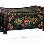 Boîtes de rangement - Coffre en bois de manguier noir avec détails peints à la main - GINER Y COLOMER