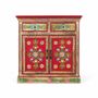 Sideboards - Hand painted mango wood sideboard with 2 drawers and doors - GINER Y COLOMER