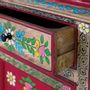 Sideboards - Hand painted mango wood sideboard with 2 drawers and doors - GINER Y COLOMER