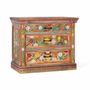 Commodes - Commode à trois tiroirs en bois de manguier peint à la main - GINER Y COLOMER