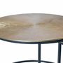 Tables basses - Table basse plateau bronze et pieds métal bronze - GINER Y COLOMER
