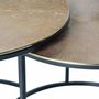 Tables basses - Table basse plateau bronze et pieds métal bronze - GINER Y COLOMER