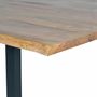 Dining Tables - Dining table in natural acacia wood and black metal legs - GINER Y COLOMER