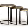 Tables basses - Lot de 3 tables plateau bronze et piètement métal - GINER Y COLOMER