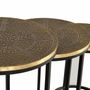 Tables basses - Lot de 3 tables plateau bronze et piètement métal - GINER Y COLOMER