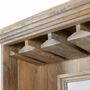 Buffets - Casier à vin en bois de manguier avec miroir central - GINER Y COLOMER