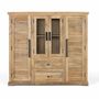Armoires - Armoire en bois de manguier massif avec deux portes centrales - GINER Y COLOMER