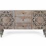 Sideboards - Mango wood sideboard with two carved side doors - GINER Y COLOMER