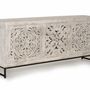 Sideboards - Mango wood sideboard and aged white metal legs - GINER Y COLOMER