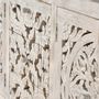 Sideboards - Mango wood sideboard and aged white metal legs - GINER Y COLOMER