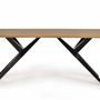 Tables Salle à Manger - Table à manger en bois d'acacia naturel et details en métal - GINER Y COLOMER