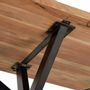 Tables Salle à Manger - Table à manger en bois d'acacia naturel et details en métal - GINER Y COLOMER